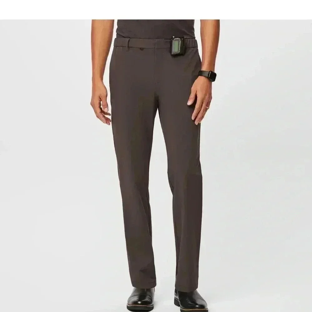 FIGS PRO Straight Leg Trouser Classic Short Medium Brown size S